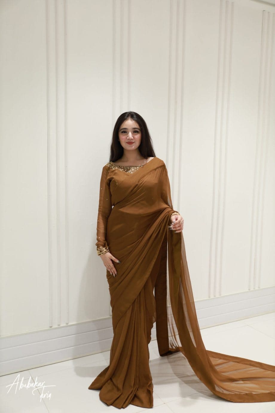 Amber Veil Saree