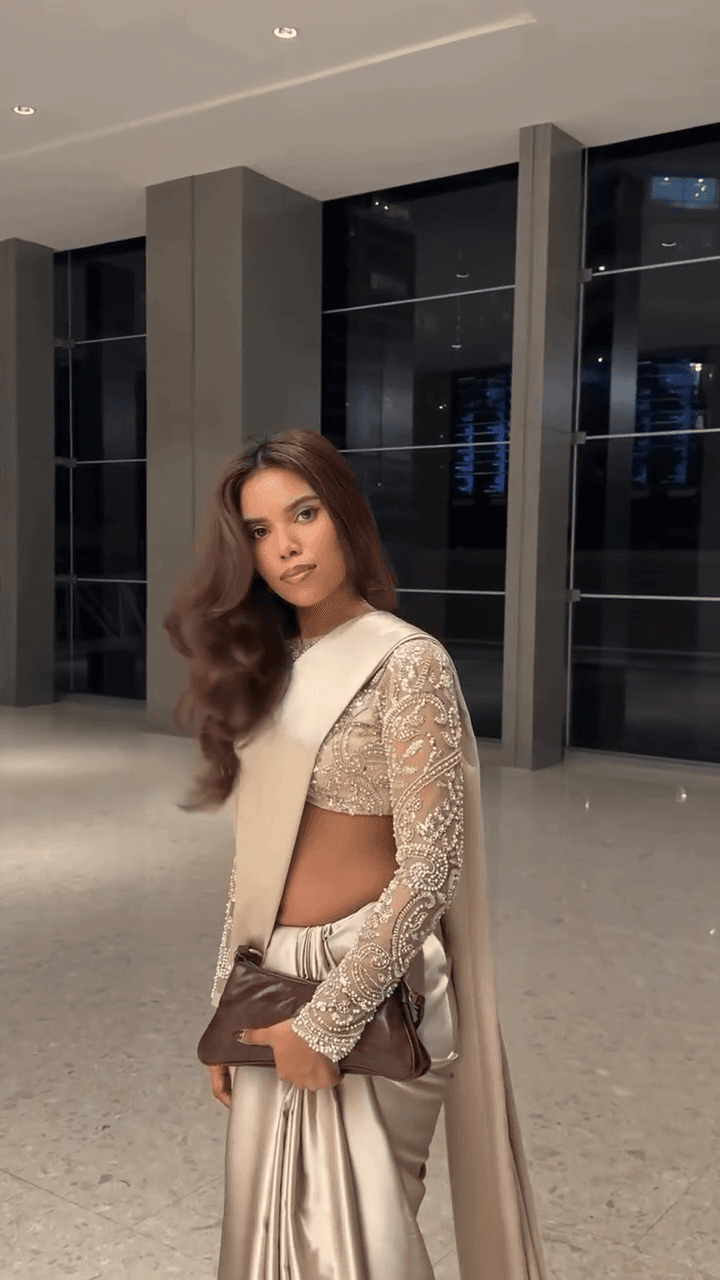 Ivory Royale Shamoos Saree