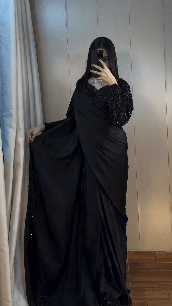 Noir Moonlight Saree