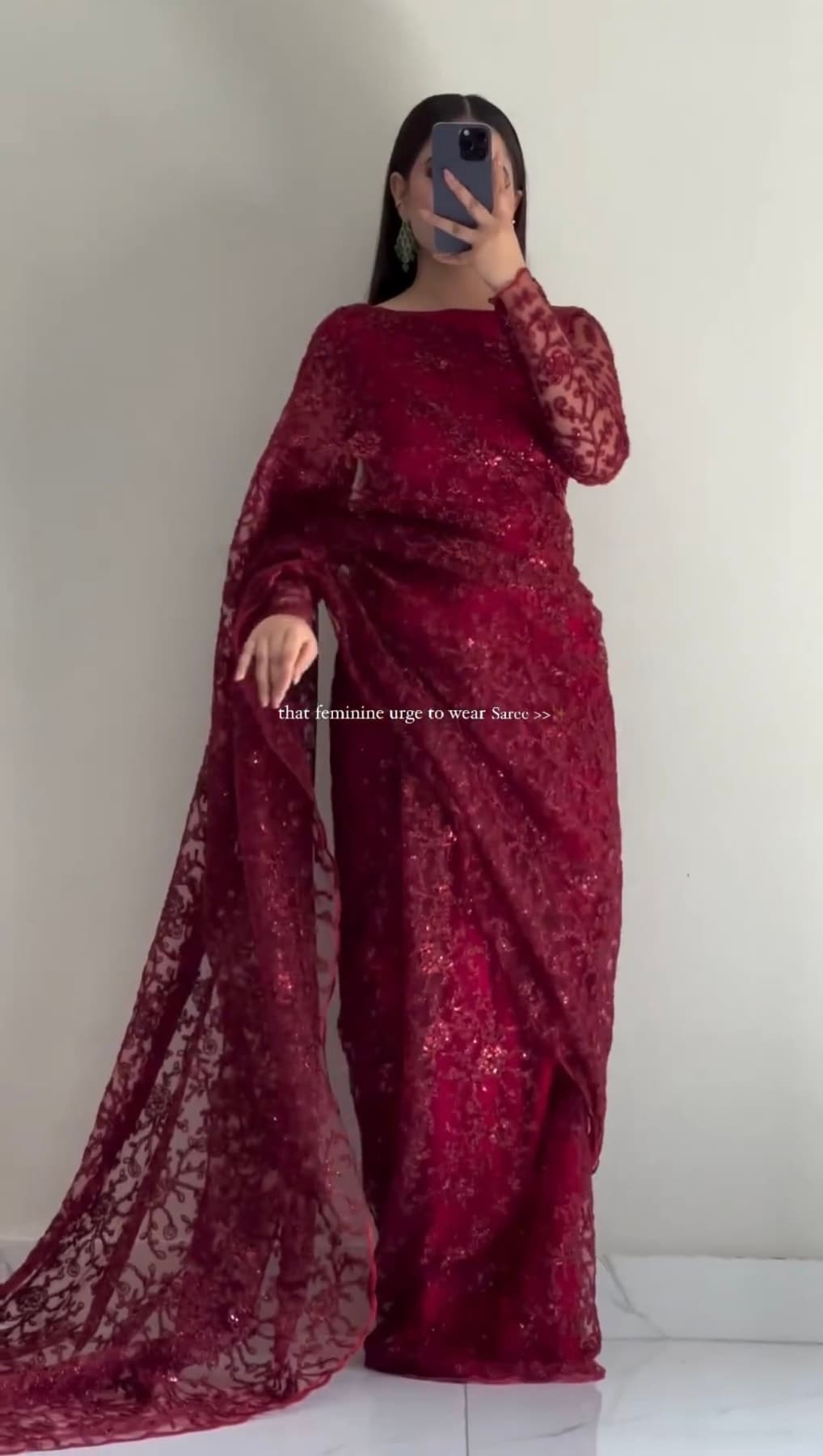 Ruby Dori Net Saree