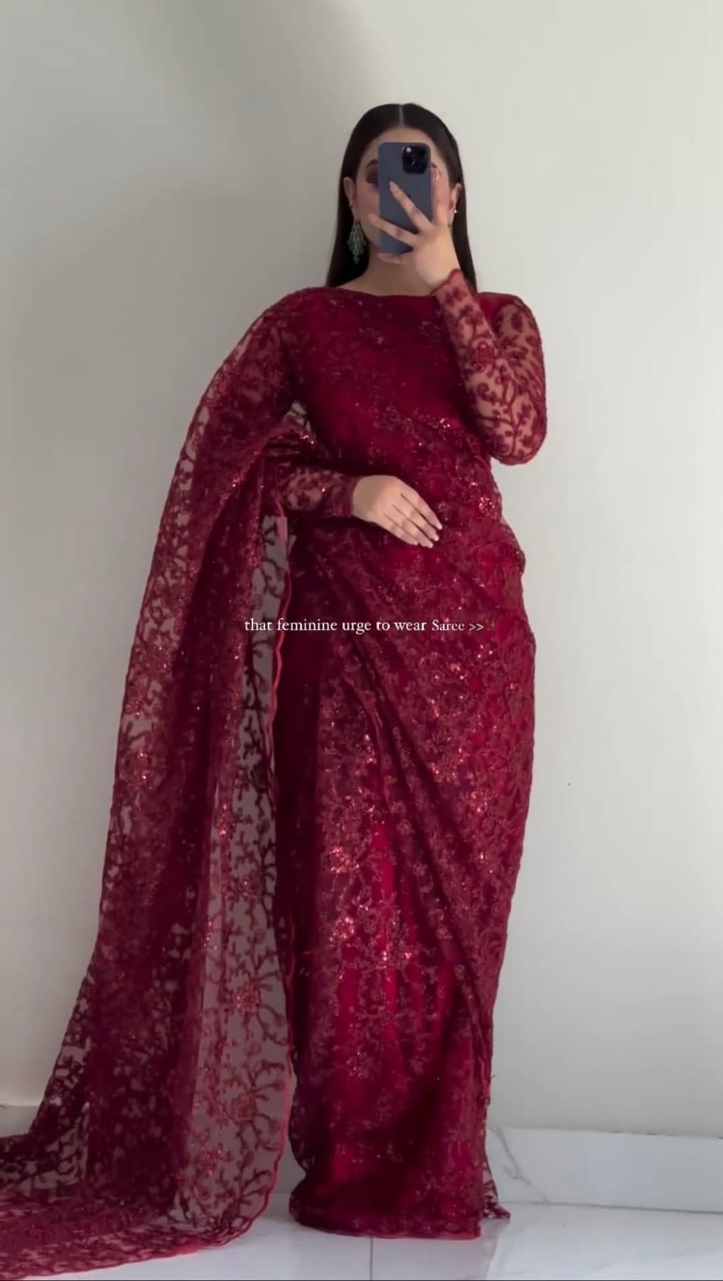 Ruby Dori Net Saree